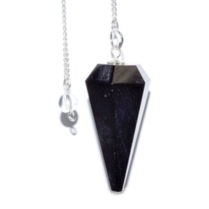 6-sided Black Tourmaline Pendulum