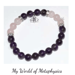 8mm Amethyst & Rose Quartz with Lotus