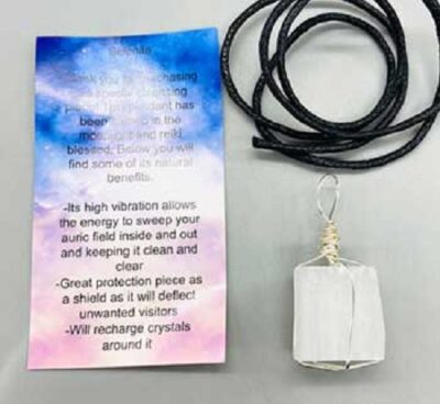 Selenite Wire Wrapped Necklace