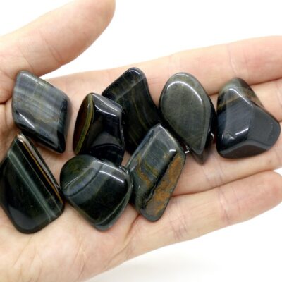 blue tiger eye tumbled stone