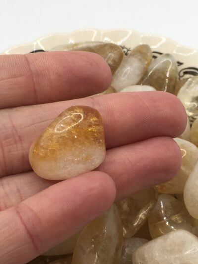 citrine tumbled stone