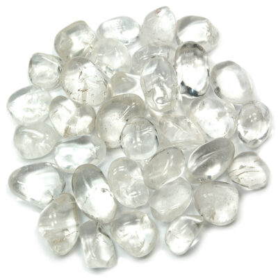 clear quartz tumbled stone