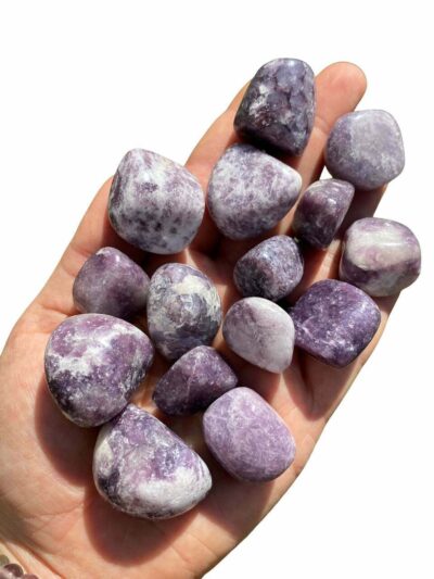 lepidolite tumbled stone