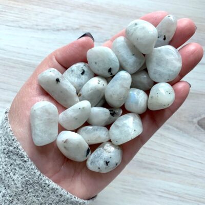 rainbow moonstone tumbled stone 1