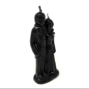 6" Marriage Black Candle