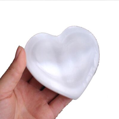 4" Selenite Heart Bowl