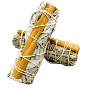 4″ WHITE SAGE & CINNAMON SMUDGE STICK
