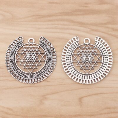 Large Sri Yantra Pendant Silver