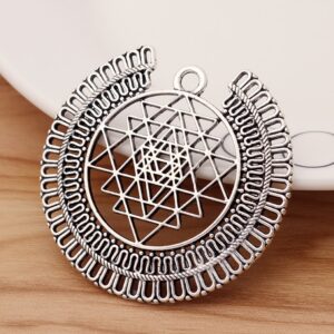 Large Sri Yantra Pendant Silver
