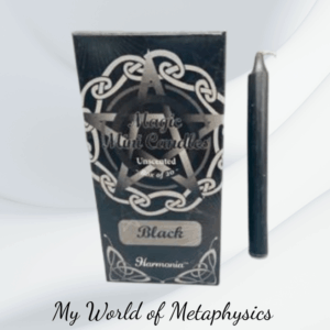 1-2" Dia 5" Long Black Chime Candle 20 Pack