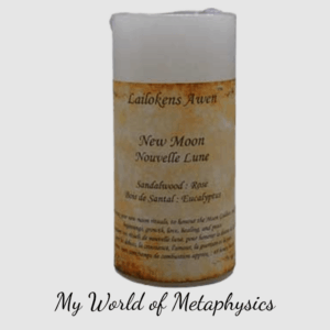 4" New Moon Lailokens Awen Candle Scented