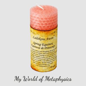 4" Spring Equinox Altar Lailokens Awen candle