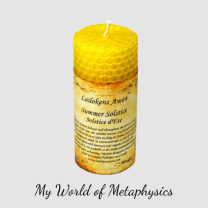 4" Summer Solstice Altar Lailokens Awen candle