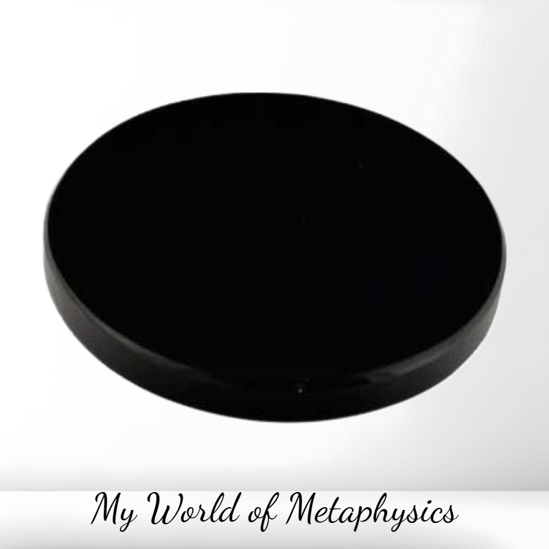 5" Black Obsidian scrying mirror
