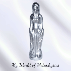 Silver Female candle 7"