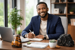 tiger eye and black tourmaline for success and protection
